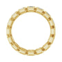 Sapphire Row Lab-Grown Diamond Asscher Station Band - 14K Yellow Gold, 2.5 × 2.5 mm, 7 (view 2)