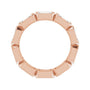 Sapphire Row Lab-Grown Diamond Emerald-Cut Station Band - 10K Rose Gold, 6 (view 2)
