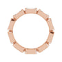 Sapphire Row Lab-Grown Diamond Emerald-Cut Station Band - 10K Rose Gold, 8 (view 2)