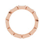 Sapphire Row Lab-Grown Diamond Emerald-Cut Station Band - 10K Rose Gold, 9 (view 2)