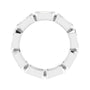 Sapphire Row Lab-Grown Diamond Emerald-Cut Station Band - 10K White Gold, 4.25 (view 2)