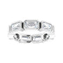 Sapphire Row Lab-Grown Diamond Emerald-Cut Station Band - 10K White Gold, 4.25 (view 3)
