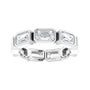 Sapphire Row Lab-Grown Diamond Emerald-Cut Station Band - 10K White Gold, 4.75 (view 3)