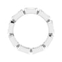 Sapphire Row Lab-Grown Diamond Emerald-Cut Station Band - 10K White Gold, 5.25 (view 2)