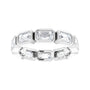 Sapphire Row Lab-Grown Diamond Emerald-Cut Station Band - 10K White Gold, 6.75 (view 3)