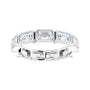 Sapphire Row Lab-Grown Diamond Emerald-Cut Station Band - 10K White Gold, 8.25 (view 3)