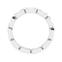 Sapphire Row Lab-Grown Diamond Emerald-Cut Station Band - 10K White Gold, 8.75 (view 2)