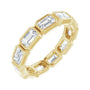 Sapphire Row Lab-Grown Diamond Emerald-Cut Station Band - 10K Yellow Gold, 8.5