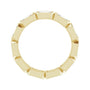Sapphire Row Lab-Grown Diamond Emerald-Cut Station Band - 10K Yellow Gold, 8.5 (view 2)