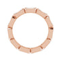 Sapphire Row Lab-Grown Diamond Emerald-Cut Station Band - 10K Rose Gold, 8.5 (view 2)