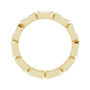 Sapphire Row Lab-Grown Diamond Emerald-Cut Station Band - 10K Yellow Gold, 9 (view 2)