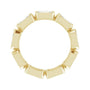 Sapphire Row Lab-Grown Diamond Emerald-Cut Station Band - 10K Yellow Gold, 5.75 (view 2)