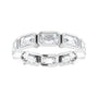 Sapphire Row Lab-Grown Diamond Emerald-Cut Station Band - 10K White Gold, 6 (view 3)
