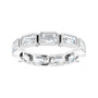 Sapphire Row Lab-Grown Diamond Emerald-Cut Station Band - 10K White Gold, 9 (view 3)