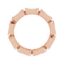 Sapphire Row Lab-Grown Diamond Emerald-Cut Station Band - 10K Rose Gold, 4.75 (view 2)