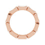 Sapphire Row Lab-Grown Diamond Emerald-Cut Station Band - 10K Rose Gold, 6.25 (view 2)