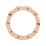 Sapphire Row Lab-Grown Diamond Emerald-Cut Station Band - 10K Rose Gold, 6.75 (view 2)
