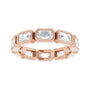 Sapphire Row Lab-Grown Diamond Emerald-Cut Station Band - 10K Rose Gold, 7.75 (view 3)