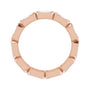 Sapphire Row Lab-Grown Diamond Emerald-Cut Station Band - 10K Rose Gold, 8.25 (view 2)