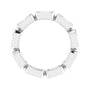 Sapphire Row Lab-Grown Diamond Emerald-Cut Station Band - 10K White Gold, 5.5 (view 2)