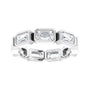Sapphire Row Lab-Grown Diamond Emerald-Cut Station Band - 10K White Gold, 5.5 (view 3)