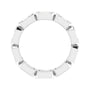 Sapphire Row Lab-Grown Diamond Emerald-Cut Station Band - 10K White Gold, 6.5 (view 2)