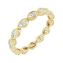 Sapphire Row Lab-Grown Diamond Marquise Station Band - 14K Yellow Gold, 3 × 1.5 mm, 5
