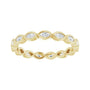 Sapphire Row Lab-Grown Diamond Marquise Station Band - 14K Yellow Gold, 3 × 1.5 mm, 6 (view 3)