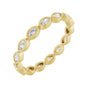 Sapphire Row Lab-Grown Diamond Marquise Station Band - 14K Yellow Gold, 3 × 1.5 mm, 7