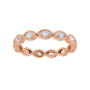 Sapphire Row Lab-Grown Diamond Marquise Station Band - 14K Rose Gold, 3.5 × 1.75 mm, 7 (view 3)