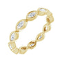 Sapphire Row Lab-Grown Diamond Marquise Station Band - 14K Yellow Gold, 3.5 × 1.75 mm, 6