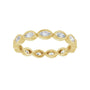 Sapphire Row Lab-Grown Diamond Marquise Station Band - 14K Yellow Gold, 3.5 × 1.75 mm, 7 (view 3)