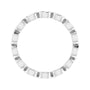 Sapphire Row Lab-Grown Diamond Marquise Station Band - 14K White Gold, 3 × 1.5 mm, 5 (view 2)