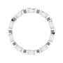 Sapphire Row Lab-Grown Diamond Marquise Station Band - 14K White Gold, 4 × 2 mm, 5 (view 2)