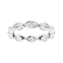 Sapphire Row Lab-Grown Diamond Marquise Station Band - 14K White Gold, 4 × 2 mm, 5 (view 3)