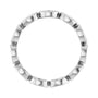 Sapphire Row Lab-Grown Diamond Marquise Station Band - 14K White Gold, 4 × 2 mm, 7 (view 2)