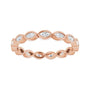 Sapphire Row Lab-Grown Diamond Marquise Station Band - 14K Rose Gold, 3 × 1.5 mm, 6 (view 3)