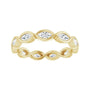 Sapphire Row Lab-Grown Diamond Marquise Station Band - 14K Yellow Gold, 4 × 2 mm, 6 (view 3)