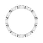 Sapphire Row Lab-Grown Diamond Marquise Station Band - 14K White Gold, 3.5 × 1.75 mm, 5 (view 2)