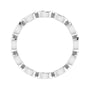 Sapphire Row Lab-Grown Diamond Marquise Station Band - 14K White Gold, 3.5 × 1.75 mm, 6 (view 2)