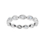Sapphire Row Lab-Grown Diamond Marquise Station Band - 14K White Gold, 3.5 × 1.75 mm, 7 (view 3)