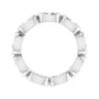 Sapphire Row Lab-Grown Diamond Oval Station Band - 10K White Gold, 4 (view 2)