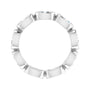 Sapphire Row Lab-Grown Diamond Oval Station Band - 10K White Gold, 5 (view 2)