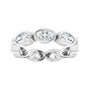 Sapphire Row Lab-Grown Diamond Oval Station Band - 10K White Gold, 5 (view 3)