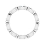 Sapphire Row Lab-Grown Diamond Oval Station Band - 10K White Gold, 6 (view 2)