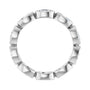 Sapphire Row Lab-Grown Diamond Oval Station Band - 10K White Gold, 7 (view 2)