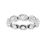 Sapphire Row Lab-Grown Diamond Oval Station Band - 10K White Gold, 7 (view 3)