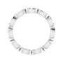 Sapphire Row Lab-Grown Diamond Oval Station Band - 10K White Gold, 8 (view 2)