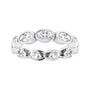 Sapphire Row Lab-Grown Diamond Oval Station Band - 10K White Gold, 8 (view 3)
