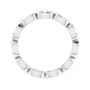 Sapphire Row Lab-Grown Diamond Oval Station Band - 10K White Gold, 9 (view 2)